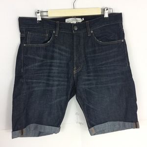 H&M L.O.G.G. Size 34 Denim Bermuda Dark Wash Short
